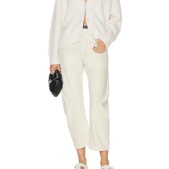 Nili Lotan Shon Corduroy Pant winter white 12 nwt Cord...